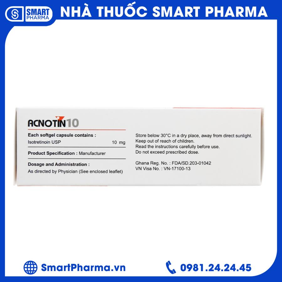 Acnotin 10mg (3) Smart Pharma - Acnotin 10mg 3