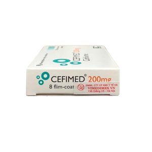 Smart Pharma - Thuốc Cefimed 200mg điều trị viêm phế quản, giãn phế quản nhiễm khuẩn (2 vỉ x 4 viên) 2 Smart Pharma - Cefimed 3