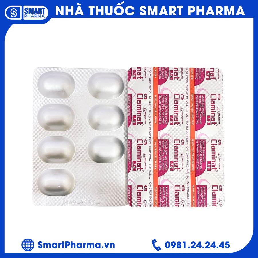 Claminat 1g (3) Smart Pharma - Claminat 1g 3