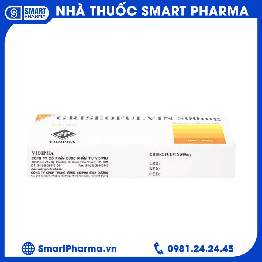 Griseofulvin 500mg (2) Smart Pharma - Griseofulvin 500mg 2
