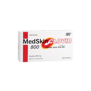 Smart Pharma - Thuốc MedSkin Clovir 800 DHG Pharma điều trị nhiễm virus Herpes simplex, bệnh thủy đậu, viêm phổi do Zona (3 vỉ x 10 viên) 1 Smart Pharma - NT SMART PHARMA 2026 09 05T134646.560
