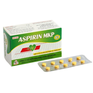 Thuốc Aspirin 81mg Mekophar phòng ngừa nhồi máu cơ tim, đột quỵ (10 vỉ x 10 viên)