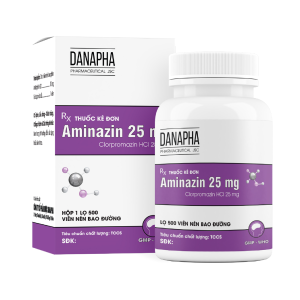 Thuốc Aminazin 25mg Danapha điều trị tâm thần phân liệt (500 viên)