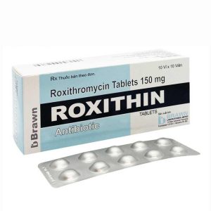 Roxithin 150mg trị nhiễm khuẩn (10 vỉ x 10 viên)