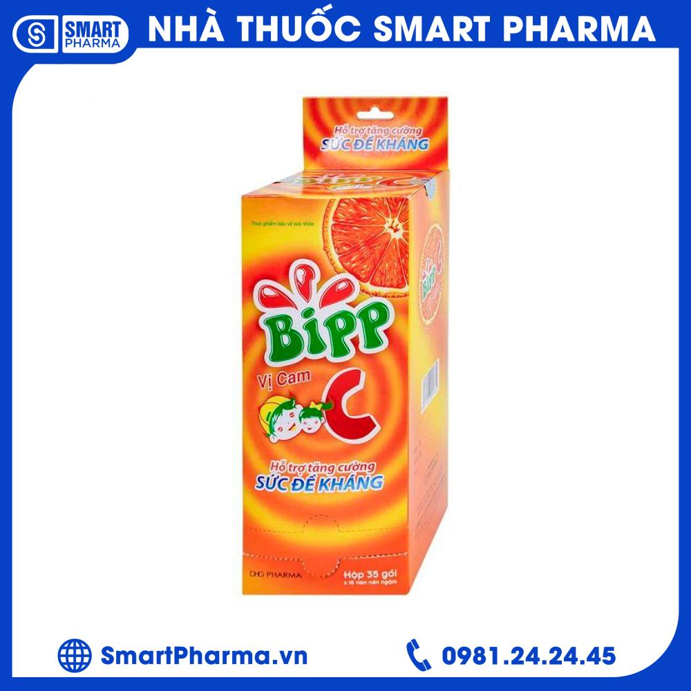 Viên ngậm Bipp C DHG Pharma vị cam 1 Smart Pharma - Vien ngam Bipp C DHG Pharma vi cam 1