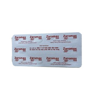 Smart Pharma - Thuốc Zaromax 500 DHG Pharma điều trị viêm phế quản, viêm phổi (3 vỉ x 10 viên) 1 Smart Pharma - Zaromax 500 2
