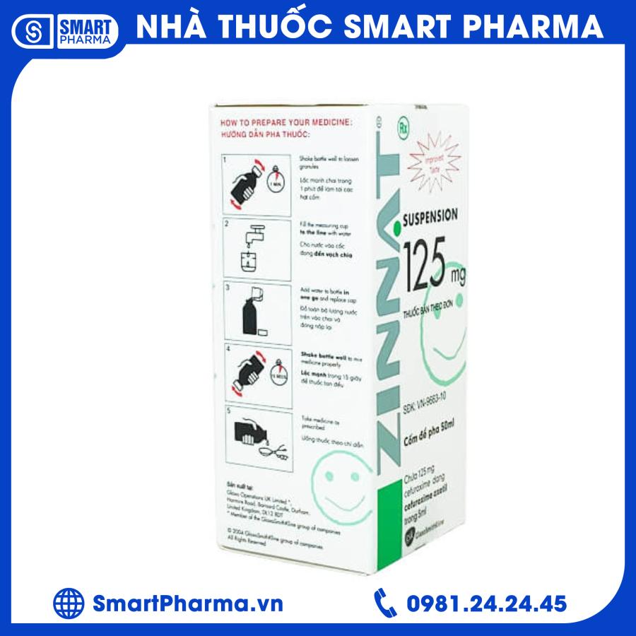 Zinnat 125mg (2) Smart Pharma - Zinnat 125mg 2