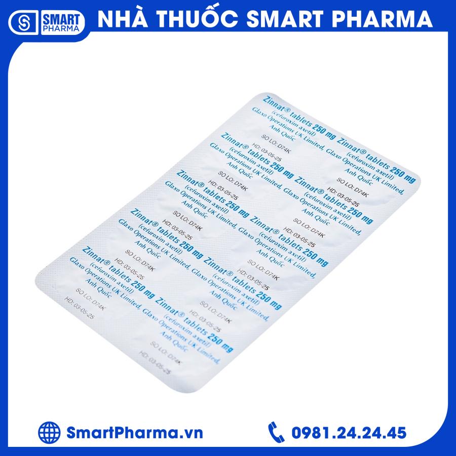 Zinnat 250mg (2) Smart Pharma - Zinnat 250mg 2