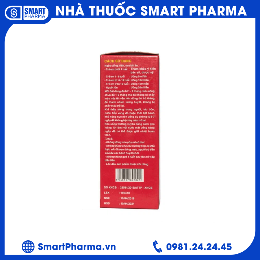 chỉ huyết 3 Smart Pharma - chi huyet 3