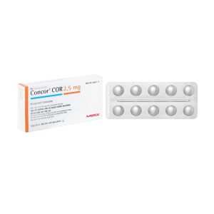 Smart Pharma - Thuốc Concor Cor 2.5mg Merck điều trị suy tim mãn tính (3 vỉ x 10 viên) 1 Smart Pharma - concor 2.5 1