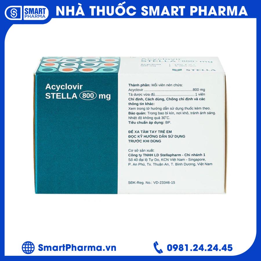 Acyclovir 800mg 2 Smart Pharma - Acyclovir 800mg 2