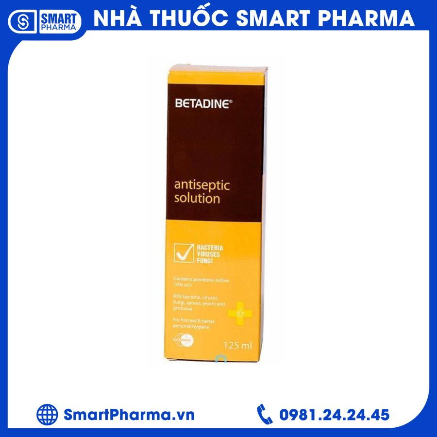 Betadine Antiseptic Sol 125ml. Smart Pharma - Betadine Antiseptic Sol 125ml