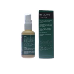 Smart Pharma - Thuốc xịt họng Betadine Throat Spray điều trị bệnh nhiễm trùng cấp tính niêm mạc miệng, họng (50ml) 1 Smart Pharma - Betadine Throat Spray 1