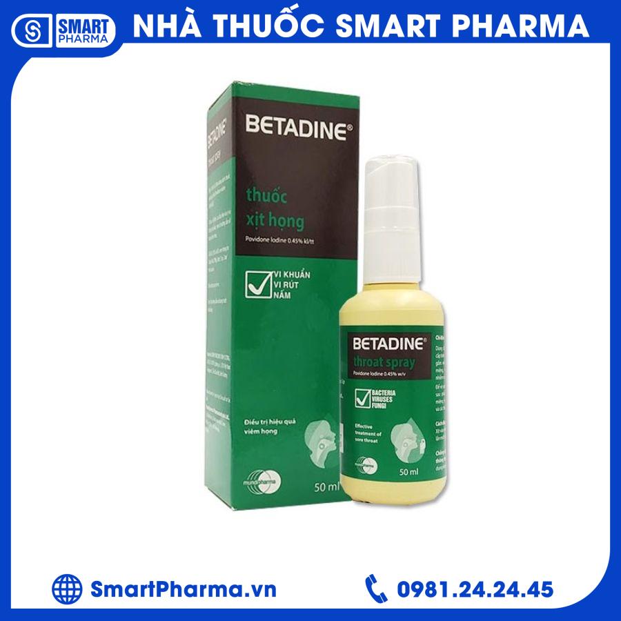 Betadine Throat Spray Smart Pharma - Betadine Throat Spray