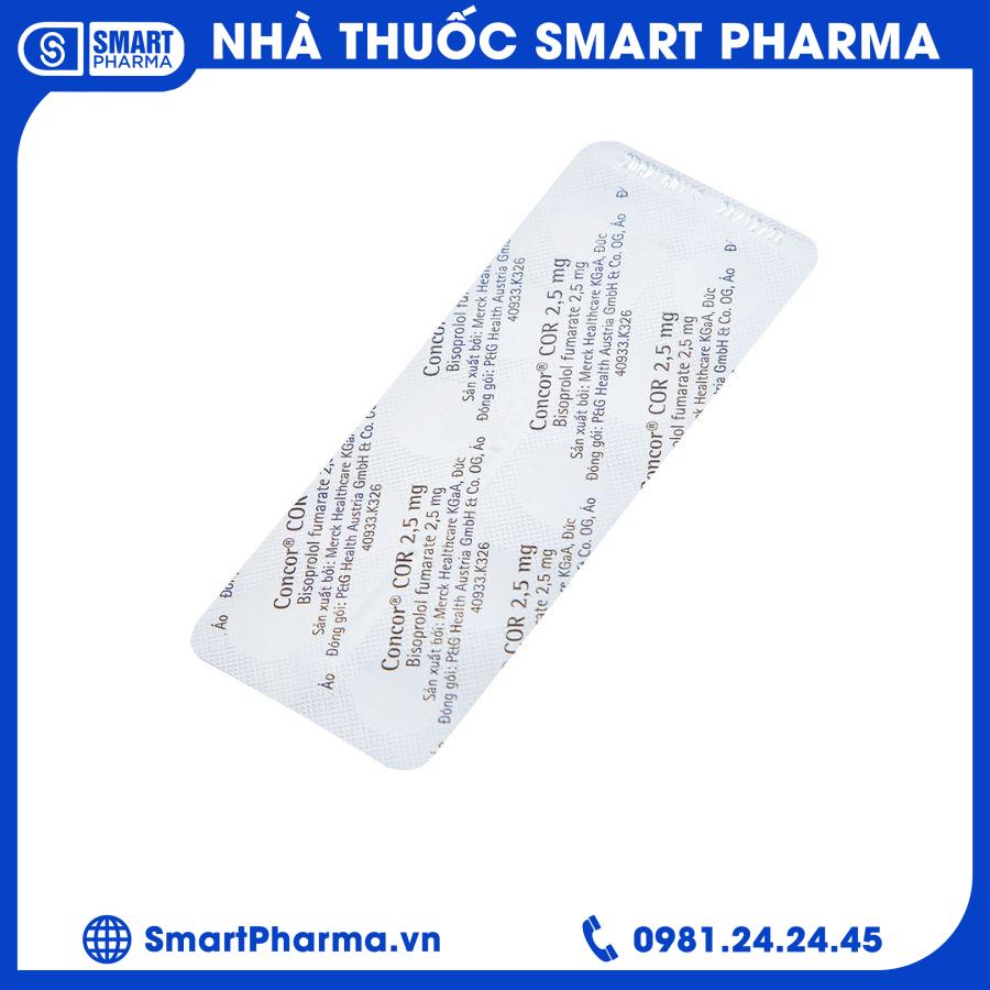 Concor 2,5mg 1 Smart Pharma - Concor 25mg 1