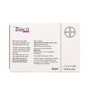 Smart Pharma - Thuốc Diane 35 Bayer điều trị mụn trứng cá mức độ vừa đến nặng (1 vỉ x 21 viên) 1 Smart Pharma - Diane 35 2
