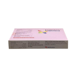 Smart Pharma - Thuốc Evadays Vaginal 500mg Mediplantex điều trị viêm âm đạo (1 vỉ x 10 viên) 1 Smart Pharma - Evadays2