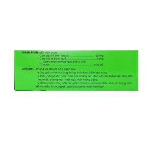 Smart Pharma - Thuốc Hoạt Huyết Dưỡng Não bao đường Traphaco điều trị suy giảm trí nhớ, căng thẳng thần kinh (5 vỉ x 20 viên) 1 Smart Pharma - HHDN TPC co duong 1