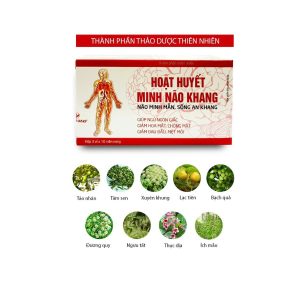 Smart Pharma - Viên uống Hoạt Huyết Minh Não Khang hỗ trợ hoạt huyết, giảm đau đầu, chóng mặt, mất ngủ (3 vỉ x 10 viên) 1 Smart Pharma - Hoat Huyet Minh Nao Khang 1