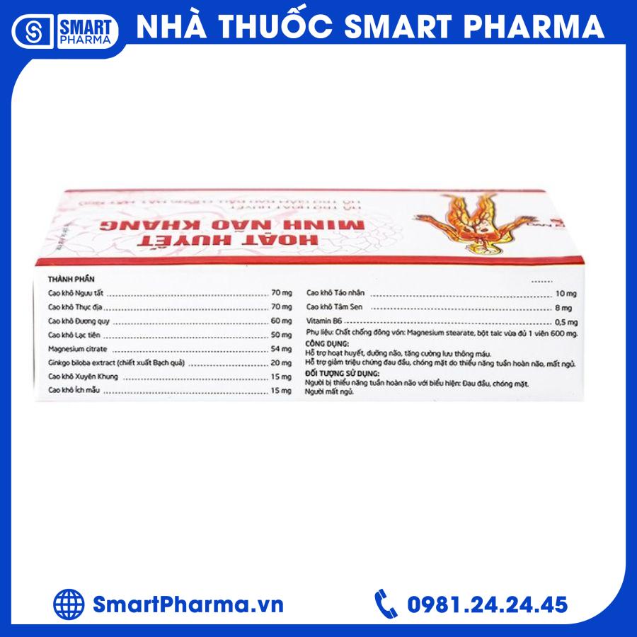 Hoạt Huyết Minh Não Khang 2 Smart Pharma - Hoat Huyet Minh Nao Khang 2