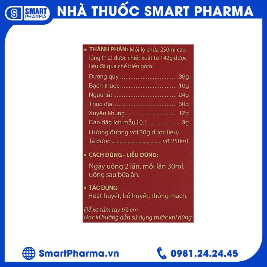 Hoạt huyết thông mạch Phúc Hưng 250ml 2 Smart Pharma - Hoat huyet thong mach Phuc Hung 250ml 2