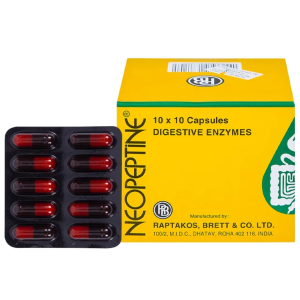 Thuốc Neopeptine Raptakos điều trị đầy hơi, khó tiêu, biếng ăn (10 vỉ x 10 viên)