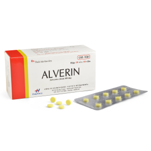 Thuốc Alverin 40mg Thanh Hóa chống đau do co thắt cơ trơn đường tiêu hoá (10 vỉ x 10 viên)