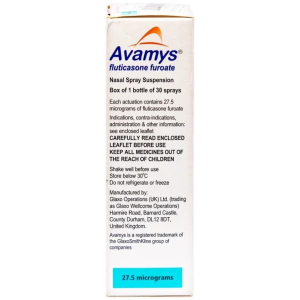 Smart Pharma - Thuốc xịt mũi Avamys 27.5mcg GSK điều trị chảy nước mũi, xung huyết mũi (30 liều xịt) 2 Smart Pharma - Nha thuoc Smart Pharma 47