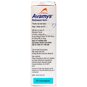 Smart Pharma - Thuốc xịt mũi Avamys 27.5mcg GSK điều trị chảy nước mũi, xung huyết mũi (30 liều xịt) 1 Smart Pharma - Nha thuoc Smart Pharma 48