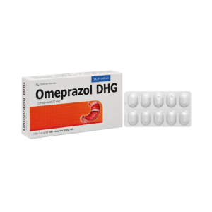 Smart Pharma - Viên nang Omeprazol DHG 20mg điều trị trào ngược dạ dày - thực quản (3 vỉ x 10 viên) 1 Viên nang Omeprazol 20mg