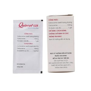 Smart Pharma - Thuốc bột uống Quincef 125 Mekophar điều trị nhiễm khuẩn đường hô hấp trên (10 gói x 3.8g) 1 Smart Pharma - Quincef 125mg 1