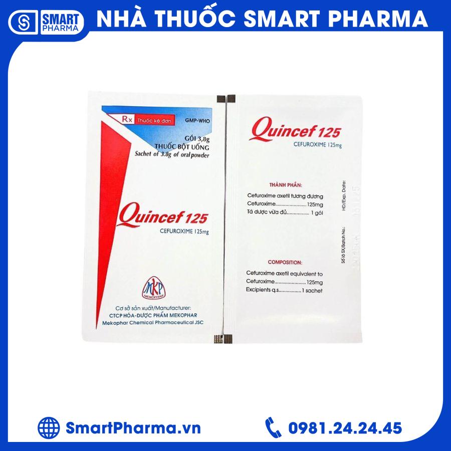 Quincef 125mg 2 Smart Pharma - Quincef 125mg 2