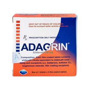 Smart Pharma - Thuốc Adagrin 50mg điều trị rối loạn cương dương (1 vỉ x 3 viên) 1 Smart Pharma - Thuoc Adagrin 50mg1