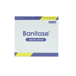 Thuốc Banitase điều trị khó tiêu đầy hơi (20 vỉ x 5 viên)