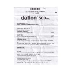 Smart Pharma - Thuốc Daflon 500mg điều trị các triệu chứng liên quan đến suy giảm tĩnh mạch bạch huyết và trĩ cấp (60 viên) 1 Smart Pharma - a2 3 2