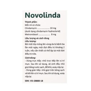 Smart Pharma - Dung dịch Novolinda điều trị bệnh trứng cá, viêm nang lông (30ml) 1 Smart Pharma - novolinda 2