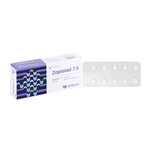 Smart Pharma - Thuốc Zopistad 7.5 Stella hỗ trợ điều trị ngắn hạn chứng mất ngủ (1 vỉ x 10 viên) 1 Smart Pharma - zopi1