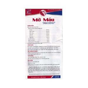Smart Pharma - Viên uống Mỡ Máu Tâm Bình hỗ trợ giảm mỡ máu, giảm mỡ gan (5 vỉ x 12 viên) 4 Smart Pharma - 5 12 2