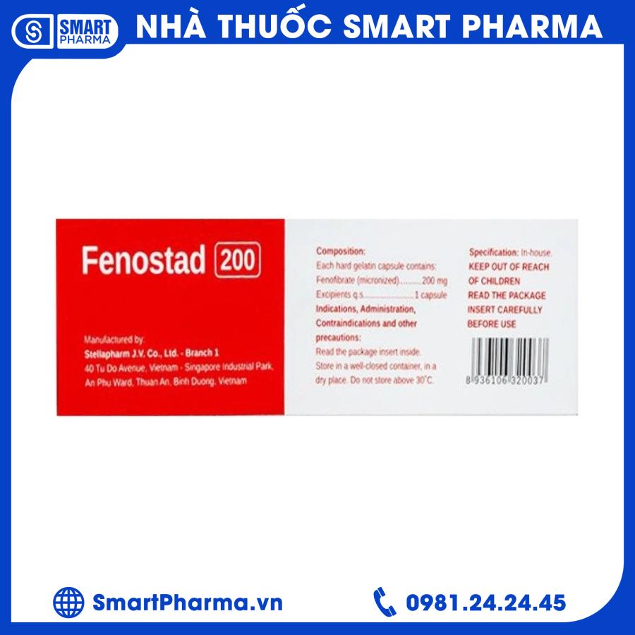 Fenostad 200mg (2) Smart Pharma - Fenostad 200mg 2