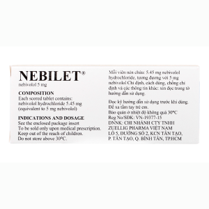Smart Pharma - Thuốc Nebilet 5mg Nebivolol điều trị tăng huyết áp và suy tim mạn tính (1 vỉ x 14 viên) 4 Smart Pharma - NT SMART PHARMA 2026 10 09T092838.116
