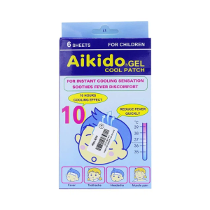 Miếng dán Aikido Cool Patch chườm mát khi bị sốt nóng, say nắng, ngừa co giật ở trẻ (3 gói x 2 miếng)