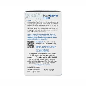 Smart Pharma - Viên uống NattoEnzym 1000 tan cục máu đông trong lòng mạch, tăng tuần hoàn máu (60 Viên) 1 Smart Pharma - Nattoenzym 1000 2