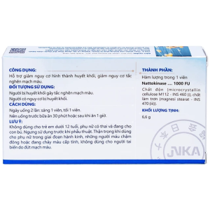 Smart Pharma - NattoEnzym 1000 DHG Pharma hỗ trợ tăng tuần hoàn máu, giảm nguy cơ hình thành cục máu đông (2 vỉ x 10 viên) 2 Smart Pharma - Nha thuoc Smartpharma 2026 10 06T095643.691
