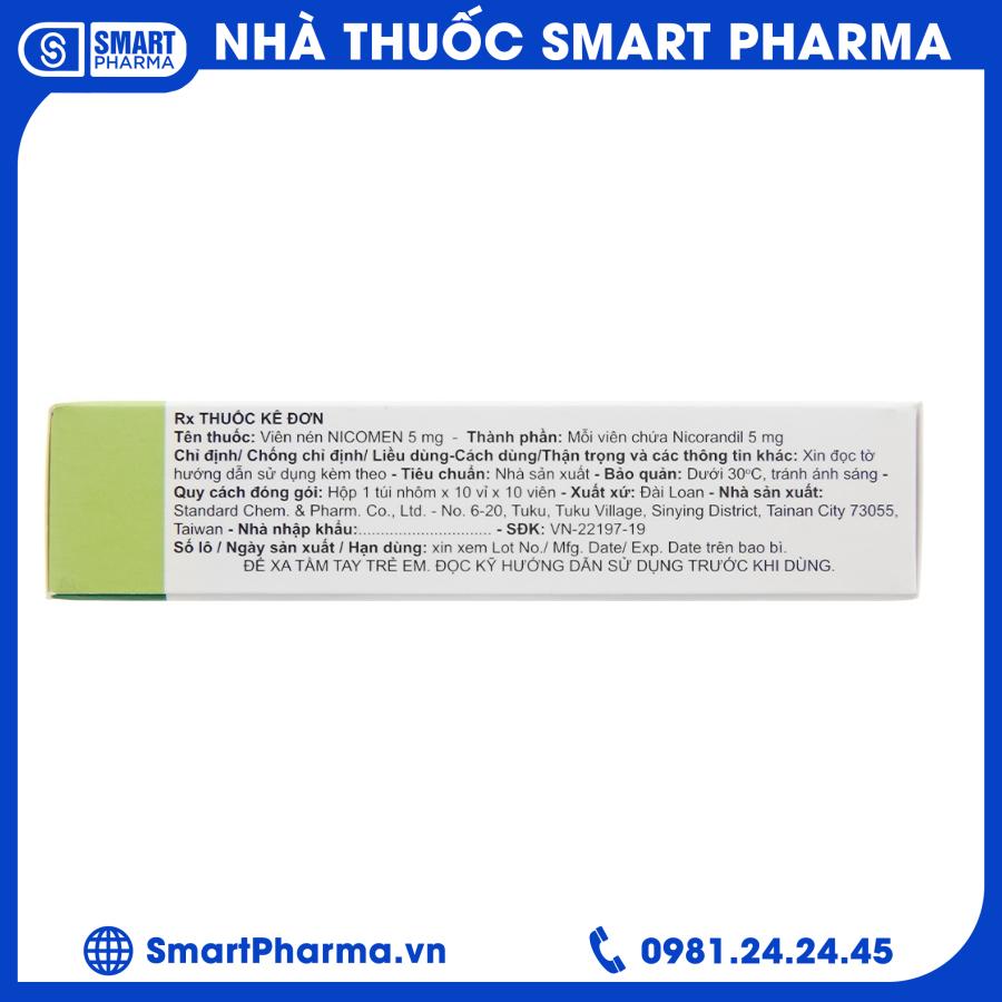 Nicomen 5mg (2) Smart Pharma - Nicomen 5mg 2