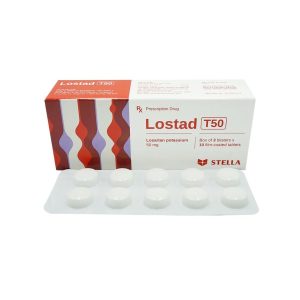 Thuốc Lostad T50 50mg Stella điều trị tăng huyết áp (3 vỉ x 10 viên)