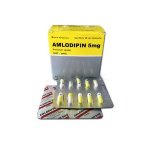 Thuốc Amlodipin 5mg Vidipha điều trị tăng huyết áp, đau thắt ngực (10 vỉ x 10 viên)