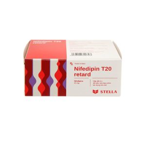 Viên nén Nifedipin T20 retard Stella dự phòng đau thắt ngực, điều trị tăng huyết áp (10 vỉ x 10 viên)