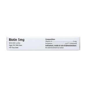 Smart Pharma - Viên nén Biotin 5mg rụng tóc, viêm da bong, thiếu hụt vitamin H (2 vỉ x 10 viên) 2 Smart Pharma - Smart pharma 25