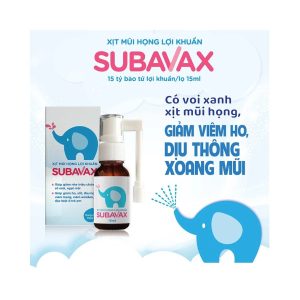 Smart Pharma - Xịt mũi họng lợi khuẩn Subavax 15ml Á Âu tăng sức đề kháng niêm mạc đường hô hấp trên 1 Smart Pharma - Smart pharma 63