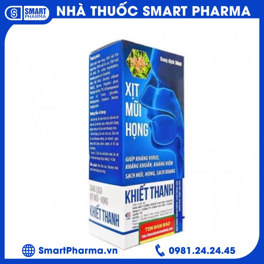 Xịt mũi họng Khiết Thanh (2) Smart Pharma - Xit mui hong Khiet Thanh 2